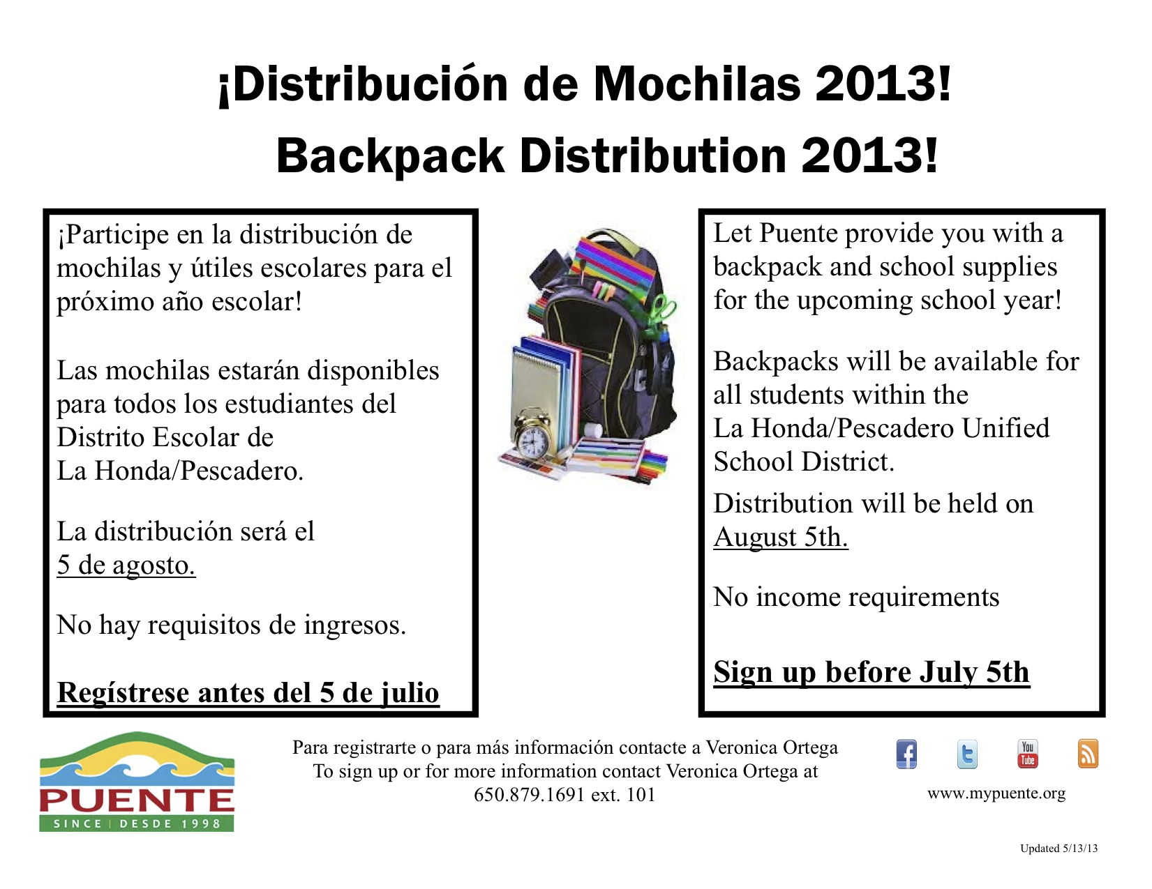 2013  Backpack Flyer